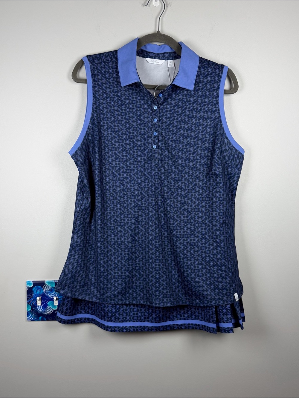 New Women's Lady Hagen Performance Sleeveless Polo Shirt Skort Golf Set Large